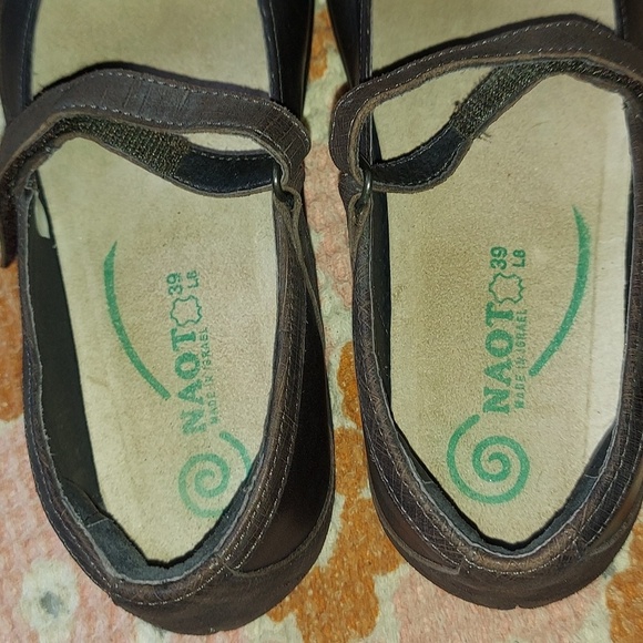 Naot Brown Leather Mary Jane Flats - Picture 8 of 9